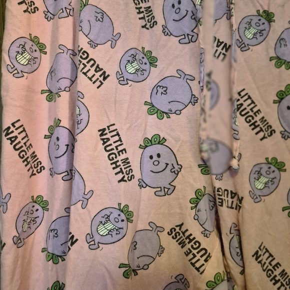 MR MEN LITTLE MISS NAUGHTY pajama bottoms Roger Hargreaves sleepwear 2008  L Y2K - Picture 4 of 4